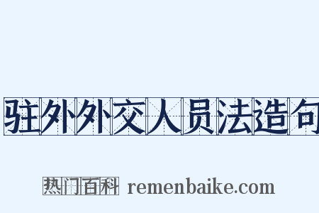 驻外外交人员法造句是什么意思的图片